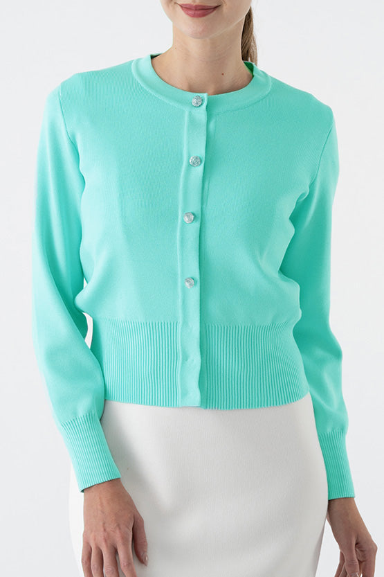 Clear Button Kanazawa Waist-Shaping Cardigan