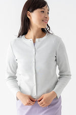 Lame Crew-Neck Cardigan