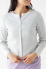 Lame Crew-Neck Cardigan