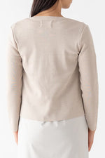 Lame Crew-Neck Cardigan