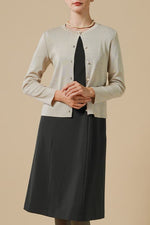 Lame Crew-Neck Cardigan