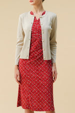 Lame Crew-Neck Cardigan