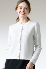 Cooling Knit Niigata-made Crew Neck Cardigan