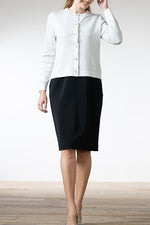 Cooling Knit Niigata-made Crew Neck Cardigan