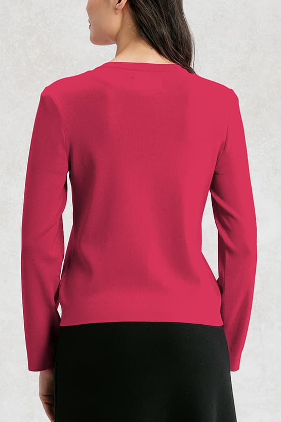 Cooling Knit Niigata-made Crew Neck Cardigan