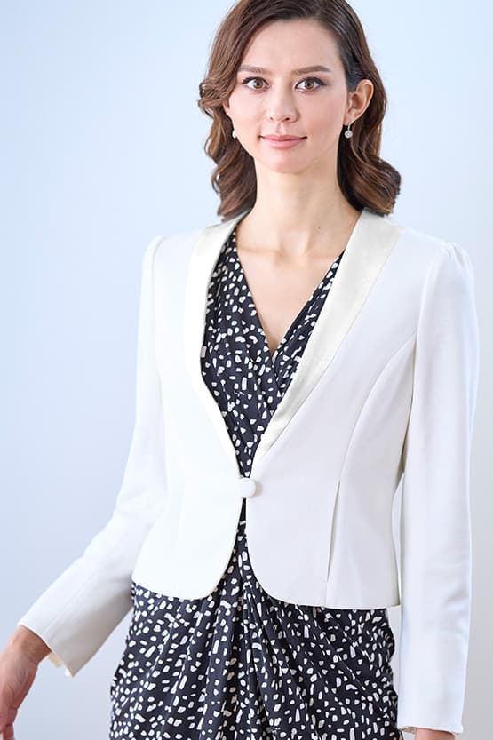 Smart Stretch Button Bolero Jacket