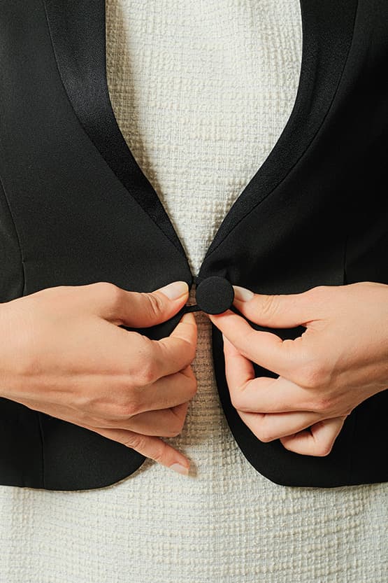 Smart Stretch Button Bolero Jacket