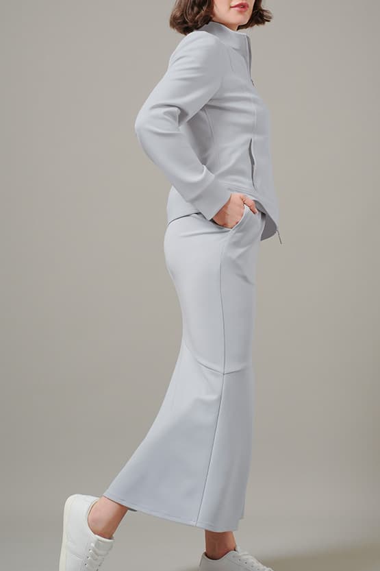 Space Material: Stand Collar Jacket