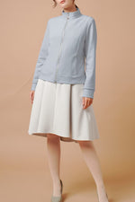 Space Material: Stand Collar Jacket