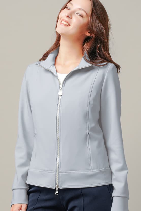 Space Material: Stand Collar Jacket