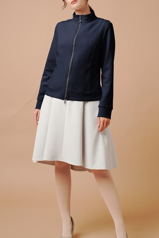 Space Material: Stand Collar Jacket