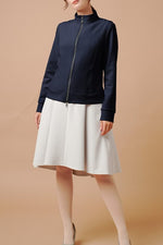 Space Material: Stand Collar Jacket