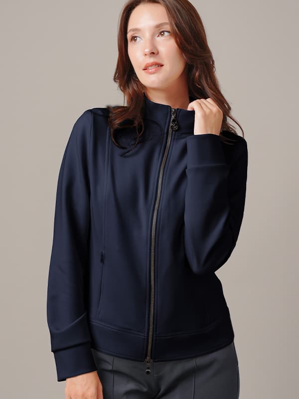 Space Material: Stand Collar Jacket