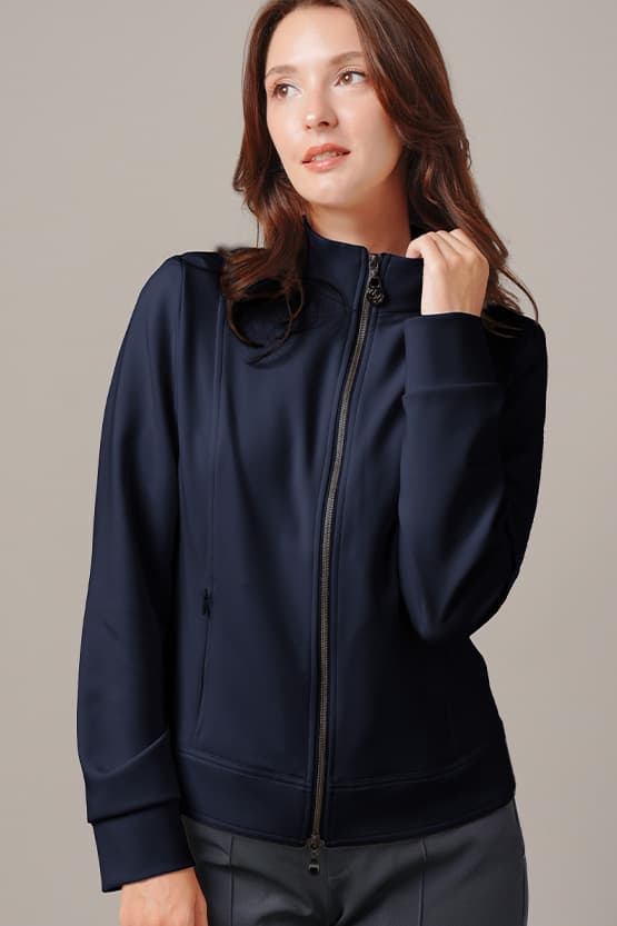 Space Material: Stand Collar Jacket