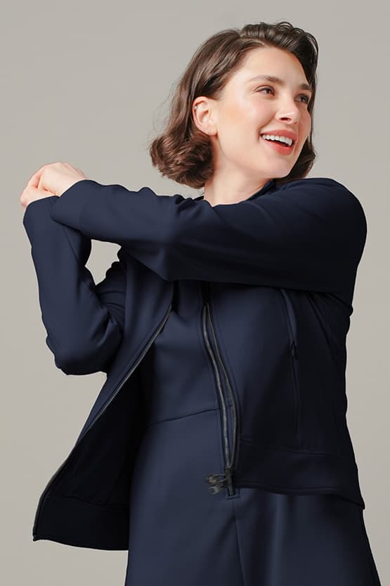 Space Material: Stand Collar Jacket