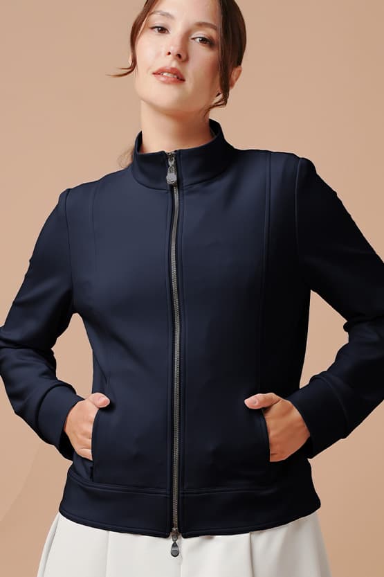 Space Material: Stand Collar Jacket