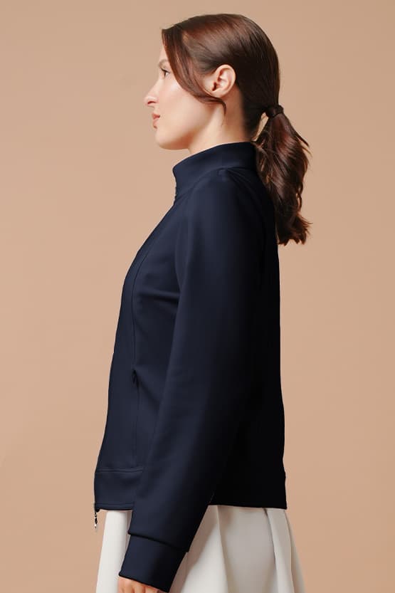 Space Material: Stand Collar Jacket