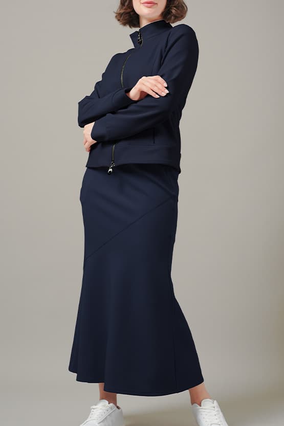 Space Material: Stand Collar Jacket