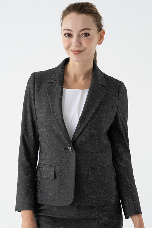 Stretch Jacquard: Ocean Jacquard Tailored Jacket