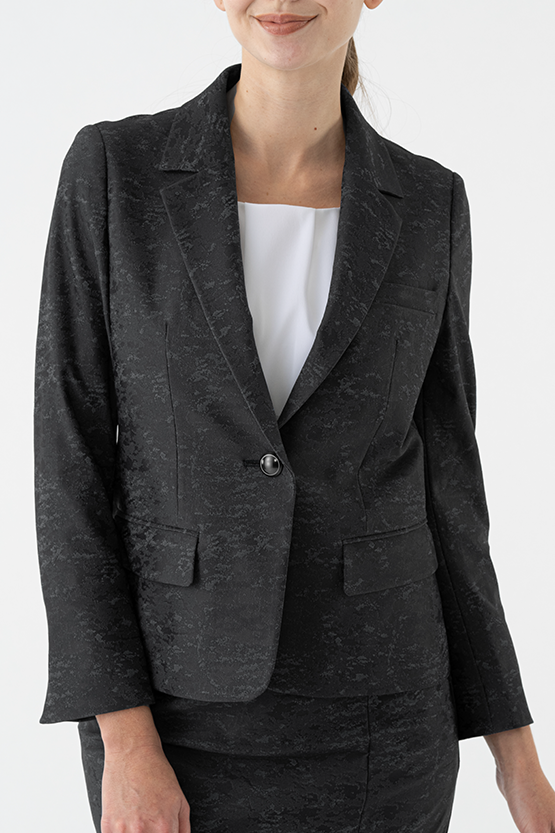 Stretch Jacquard: Ocean Jacquard Tailored Jacket