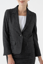 Stretch Jacquard: Ocean Jacquard Tailored Jacket