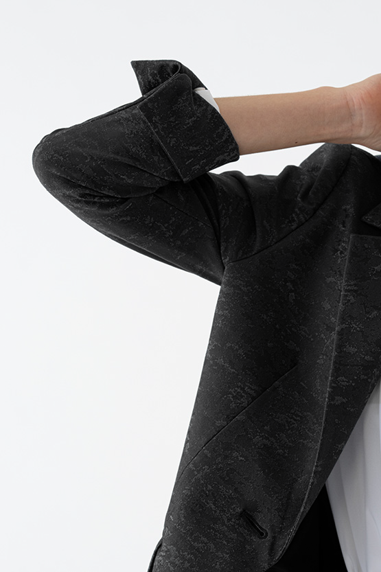 Stretch Jacquard: Ocean Jacquard Tailored Jacket