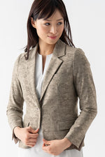 Stretch Jacquard: Ocean Jacquard Tailored Jacket