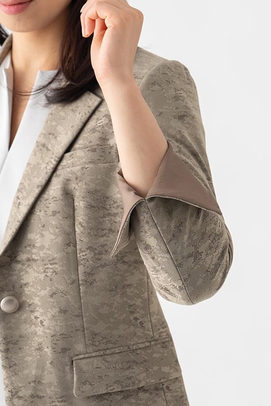 Stretch Jacquard: Ocean Jacquard Tailored Jacket