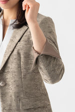 Stretch Jacquard: Ocean Jacquard Tailored Jacket