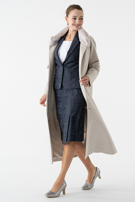 Stretch Jacquard: Ocean Jacquard Tailored Jacket