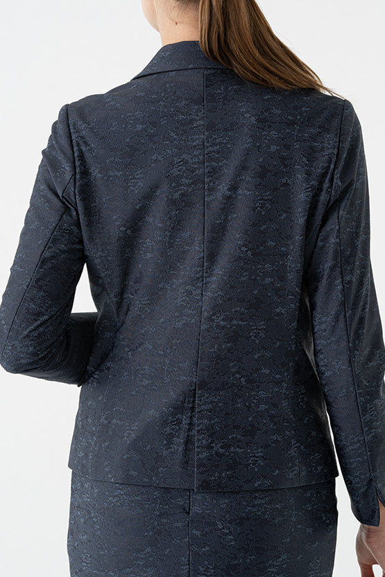 Stretch Jacquard: Ocean Jacquard Tailored Jacket