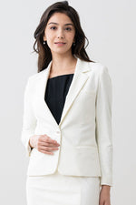 Stretch Jacquard: Ocean Jacquard Tailored Jacket