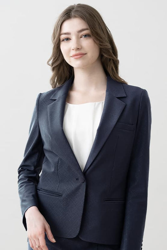 Stretch Jacquard: Geo Jacquard Tailored Jacket