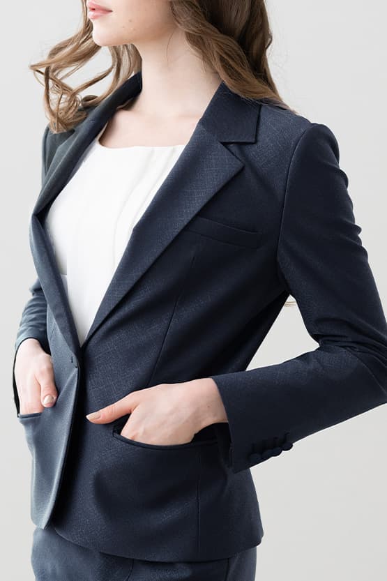 Stretch Jacquard: Geo Jacquard Tailored Jacket