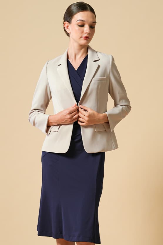 All-Season Material: Smart Stretch Tailored Jacket