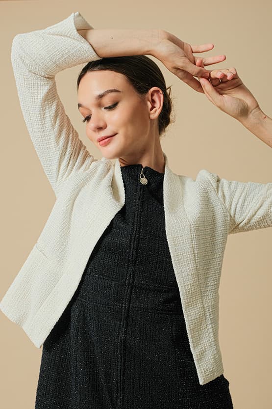 Lame Tweed: Bolero Length Jacket