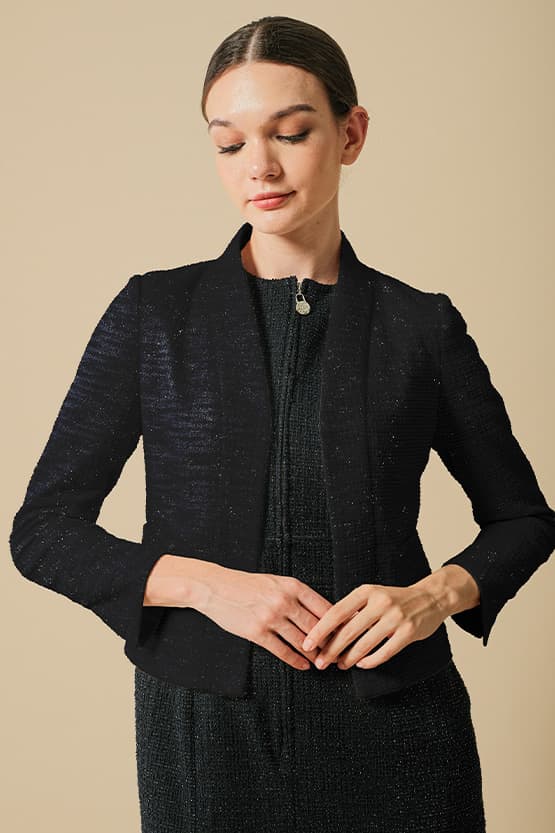 Lame Tweed: Bolero Length Jacket