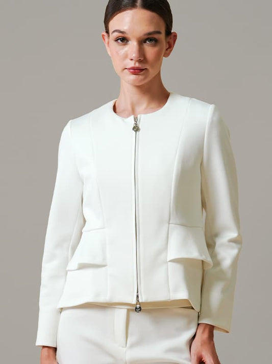 Space Material: Double Peplum Jacket