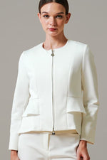 Space Material: Double Peplum Jacket