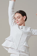 Space Material: Double Peplum Jacket