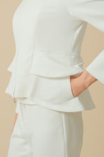 Space Material: Double Peplum Jacket