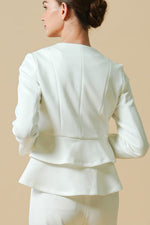 Space Material: Double Peplum Jacket