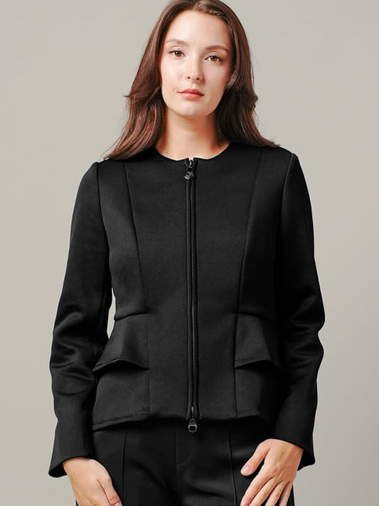 Space Material: Double Peplum Jacket