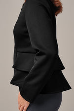 Space Material: Double Peplum Jacket