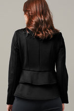 Space Material: Double Peplum Jacket