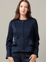 Space Material: Double Peplum Jacket