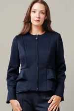 Space Material: Double Peplum Jacket