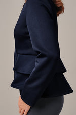 Space Material: Double Peplum Jacket