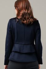 Space Material: Double Peplum Jacket