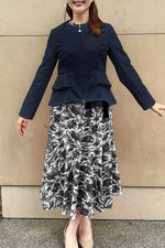 Restocked - Space Material: Double Peplum Jacket